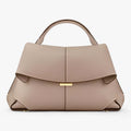 Luxuriöse Trapez-Handtasche mit Goldverschluss für Damen