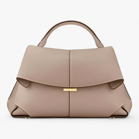 Luxuriöse Trapez-Handtasche mit Goldverschluss für Damen