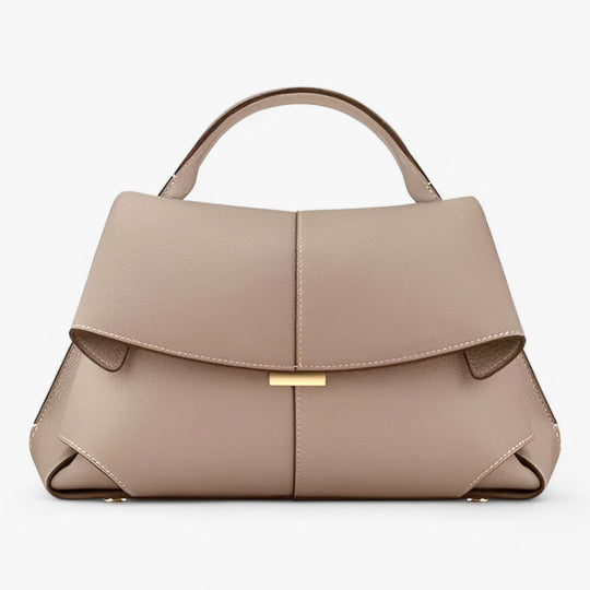 Luxuriöse Trapez-Handtasche mit Goldverschluss für Damen