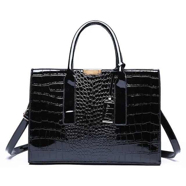 Elegante Krokodilmuster-Handtasche für Damen