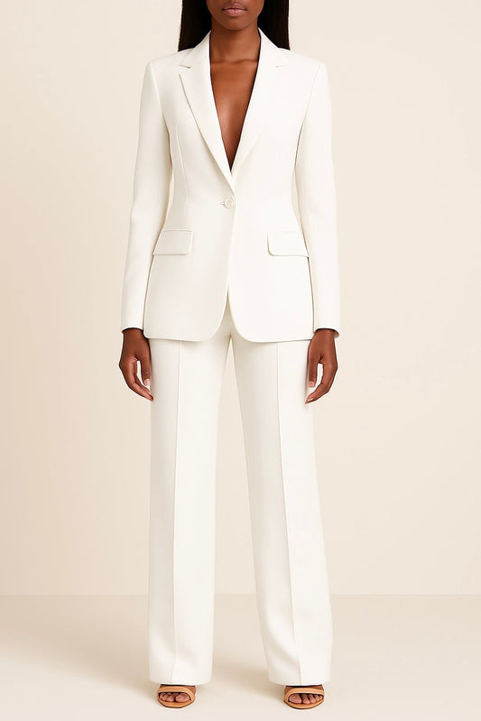 Damen Blazer Hosen Set Mit Klassischem Design