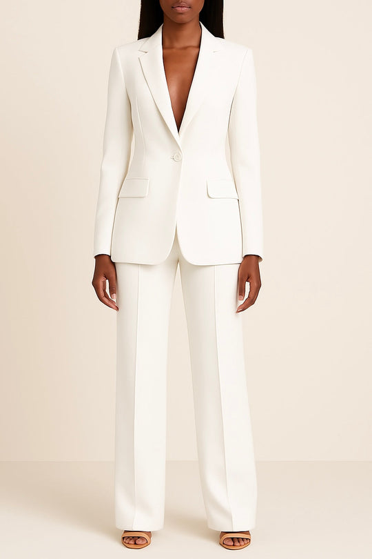 Damen Blazer Hosen Set Mit Klassischem Design