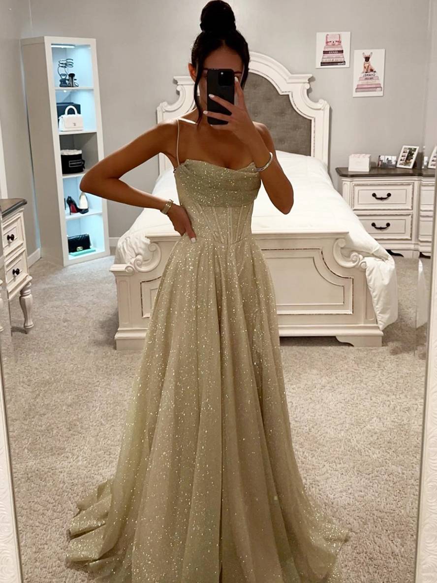 Damen Maxikleid Mit Glänzendem Stoff Und Rückenfreiem Design