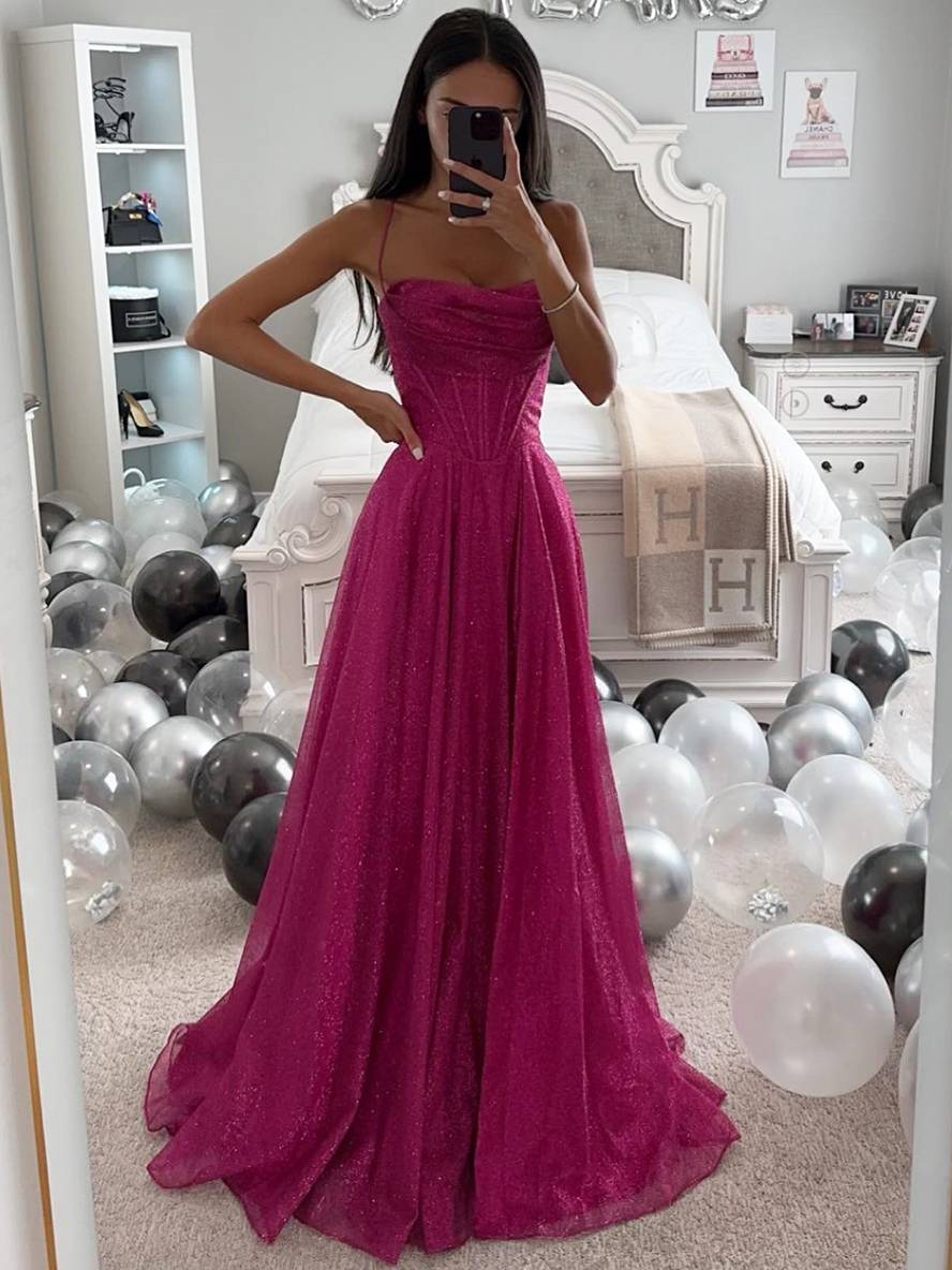 Damen Maxikleid Mit Glänzendem Stoff Und Rückenfreiem Design
