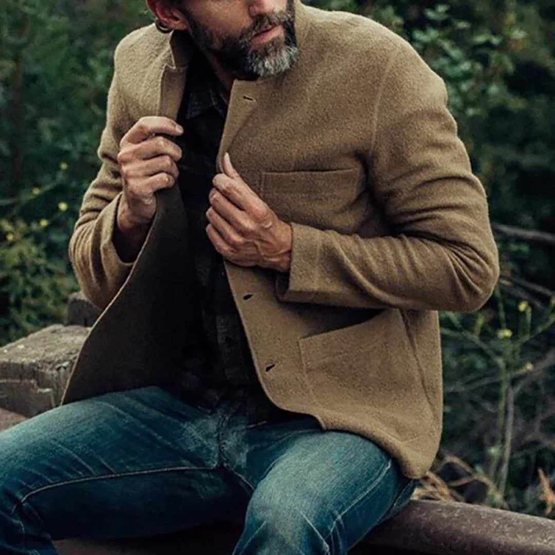 Herren Übergangsjacke Mit Mehreren Taschen