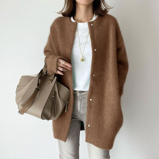 Damen Strickjacke Mit Raffiniertem Design