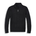 Herren Strickpullover Mit Halbzip Und Hohem Kragen
