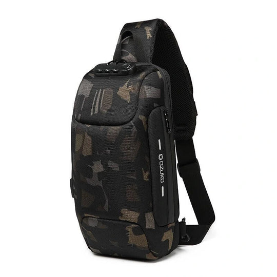 Diebstahlsichere Crossbody-Tasche mit USB-Anschluss für Damen