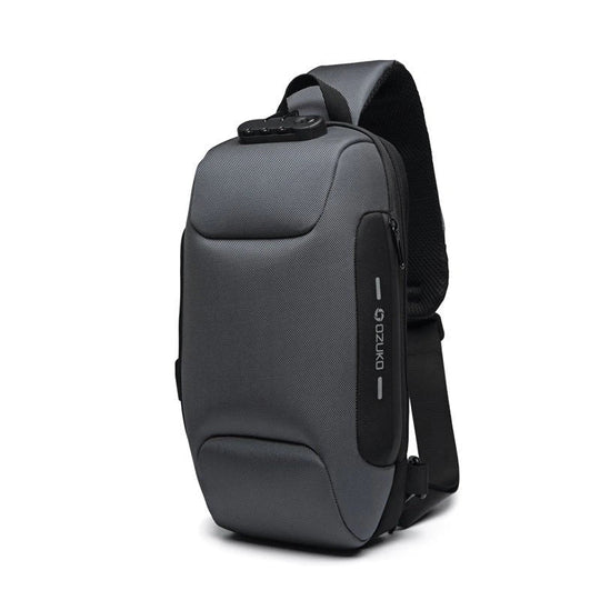 Diebstahlsichere Crossbody-Tasche mit USB-Anschluss für Damen