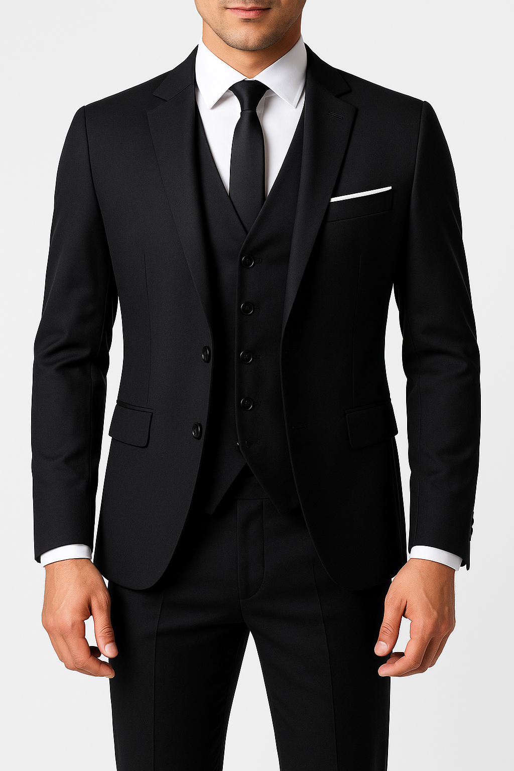 Herren Anzug Set Mit Weste Und Maßgeschneiderter Hose