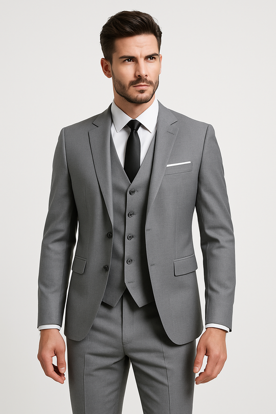Herren Anzug Set Mit Weste Und Maßgeschneiderter Hose