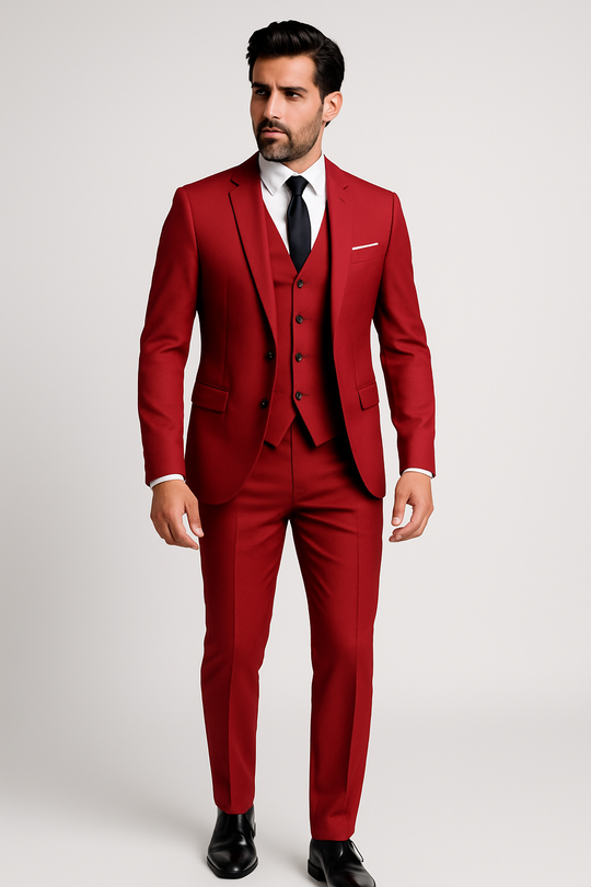 Herren Anzug Set Mit Weste Und Maßgeschneiderter Hose