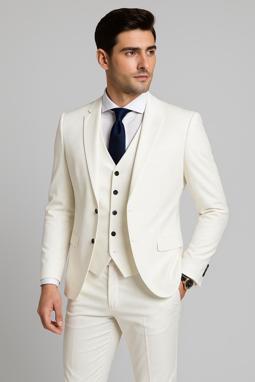 Herren Anzug Set Mit Weste Und Maßgeschneiderter Hose