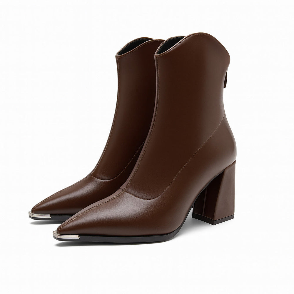 Damen Chelsea Boots Mit Modernem Chrom-Detail Und Schlankem Design