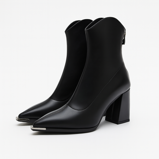 Damen Chelsea Boots Mit Modernem Chrom-Detail Und Schlankem Design