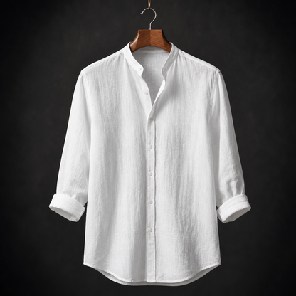 Herren Leinenhemd Leichtes Relaxed Fit