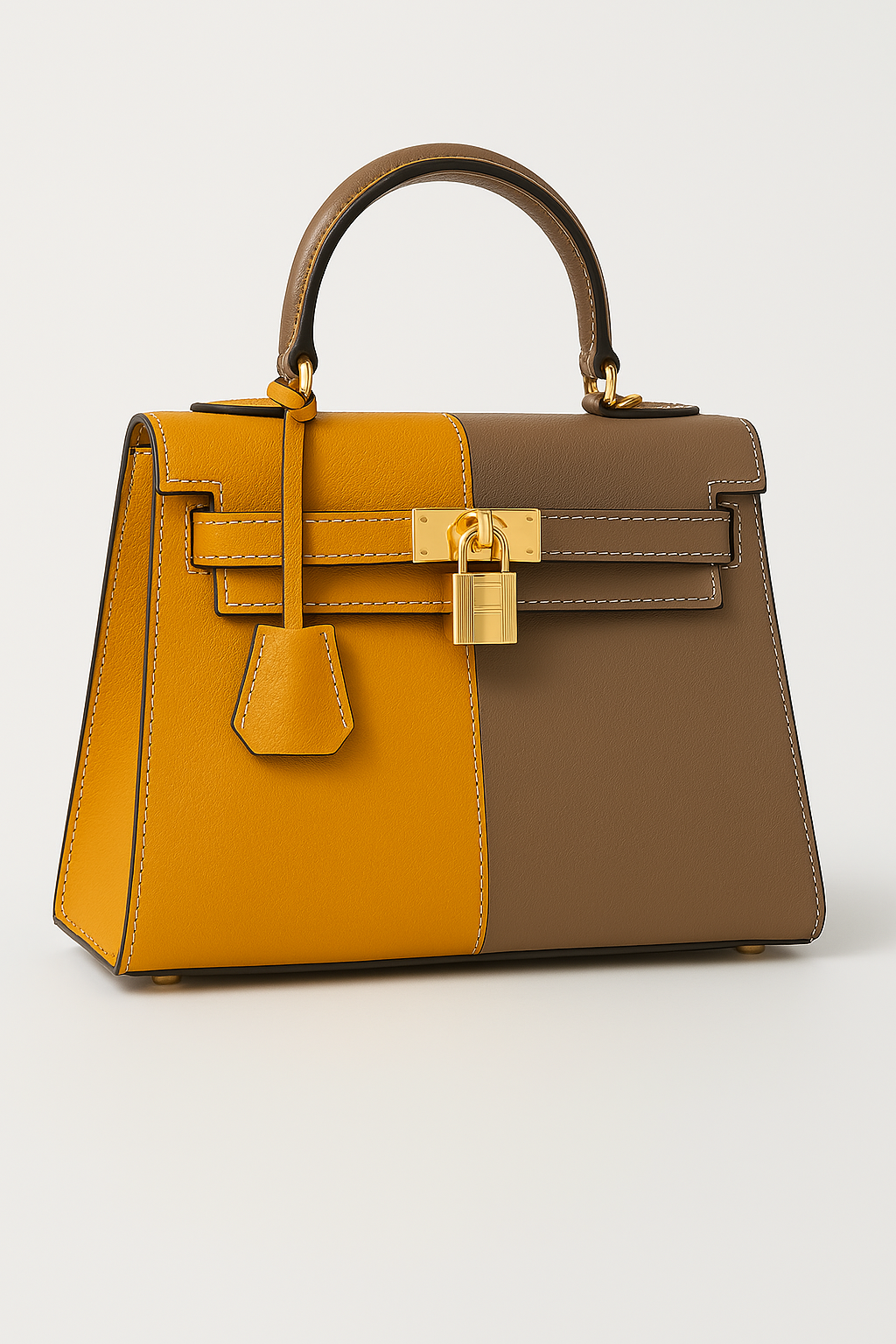 Zweifarbige elegante Handtasche für Damen