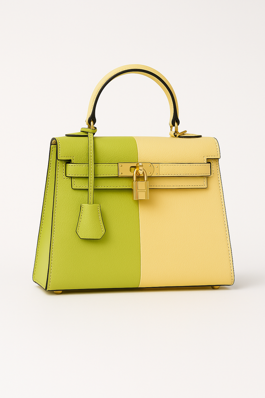 Zweifarbige elegante Handtasche für Damen