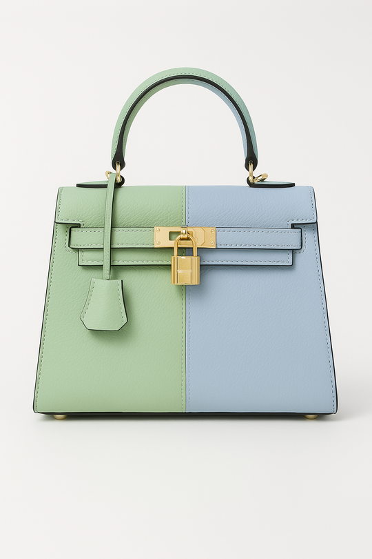 Zweifarbige elegante Handtasche für Damen
