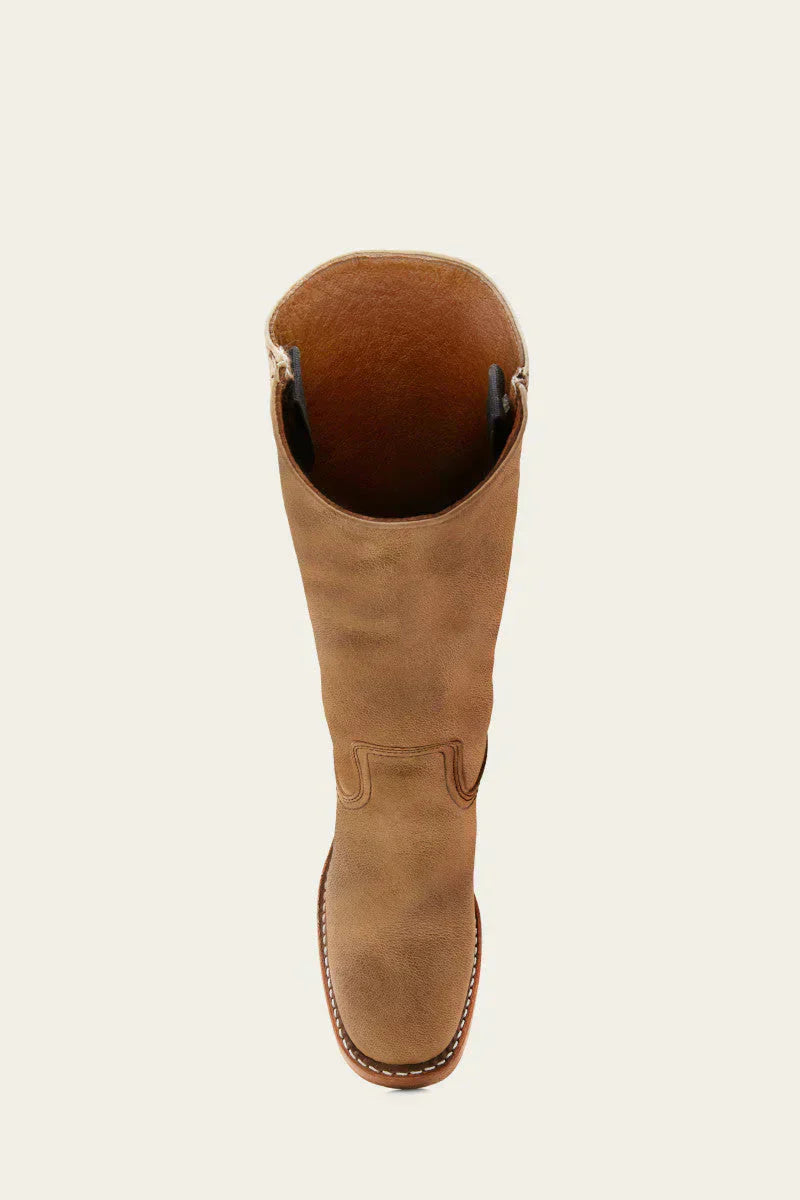 Damen Lederstiefel Mit Blockabsatz Im Klassischen Design