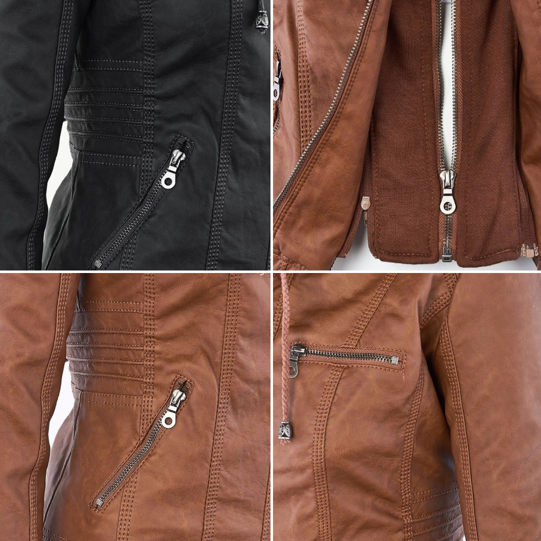 Damen Jacke Mit Kapuze Im Wetterfesten Design