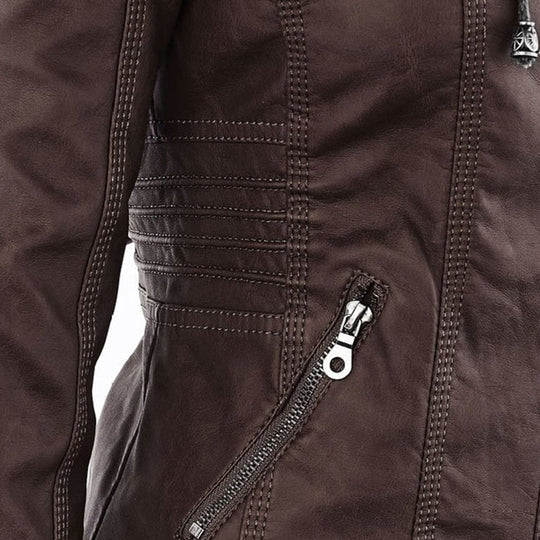 Damen Jacke Mit Kapuze Im Wetterfesten Design