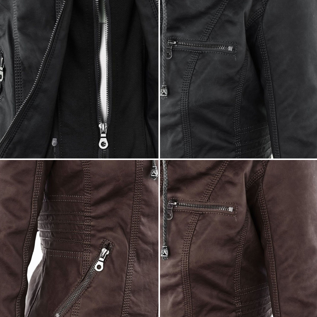 Damen Jacke Mit Kapuze Im Wetterfesten Design