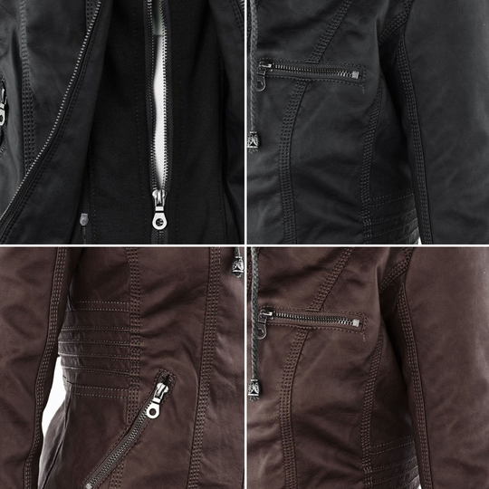 Damen Jacke Mit Kapuze Im Wetterfesten Design