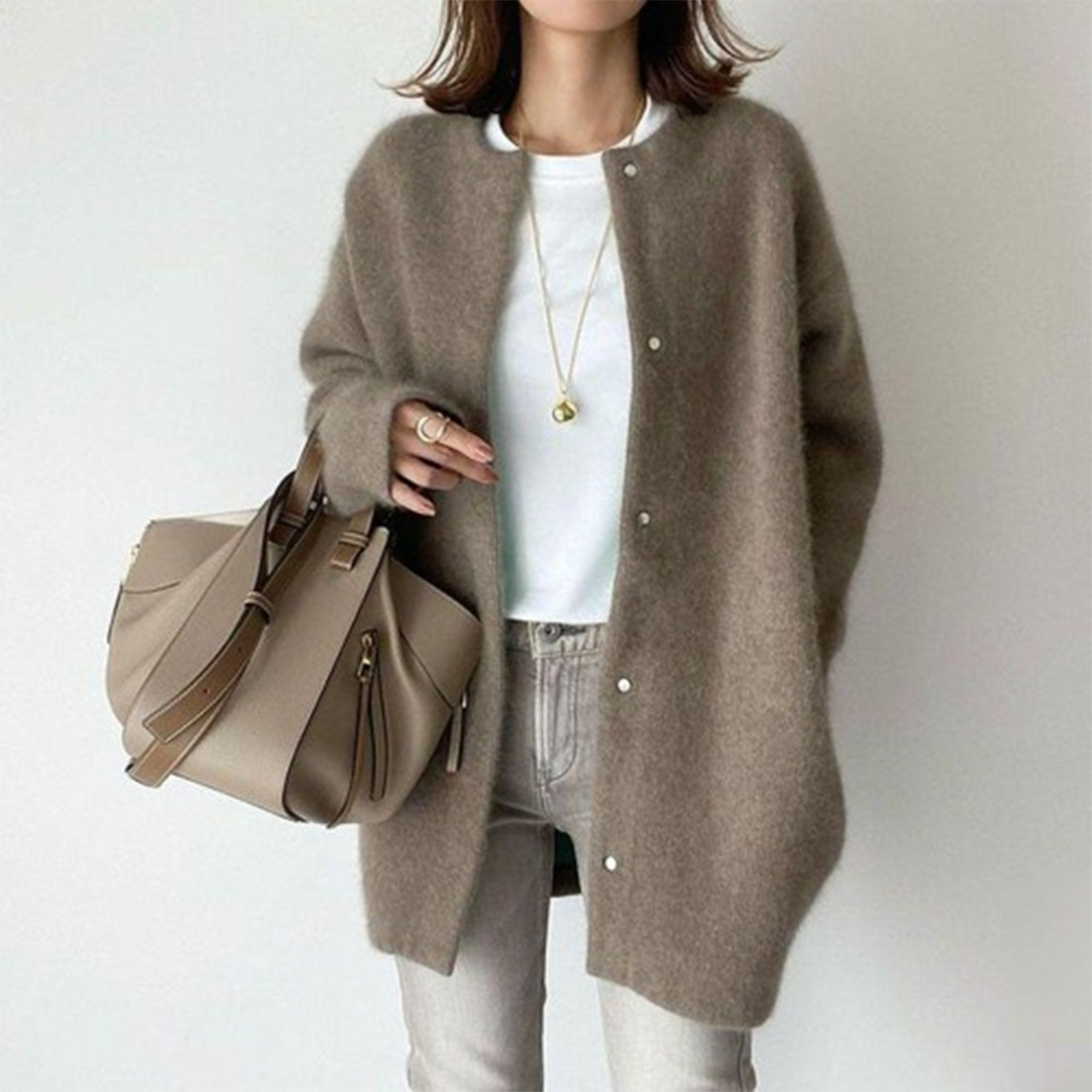 Damen Strickjacke Mit Raffiniertem Design
