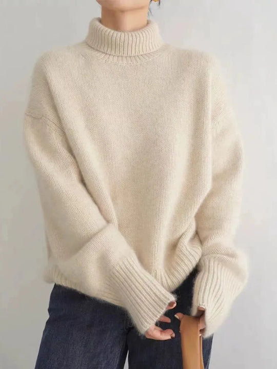 Damen Kaschmir Rollkragenpullover Mit Klassischem Design