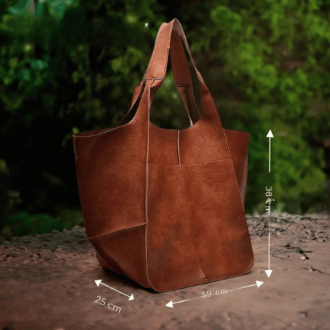 Geräumige Henkeltasche mit Vintage-Charme für Damen