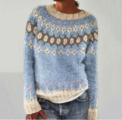 Damen Strickpullover Mit Klassischem Winterdesign