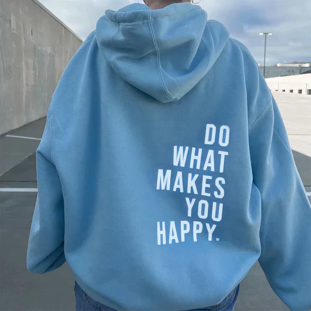 Damen Hoodie mit Kapuze und Print