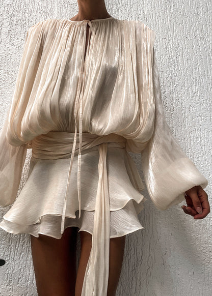 Champagner Satin Slip Kleid