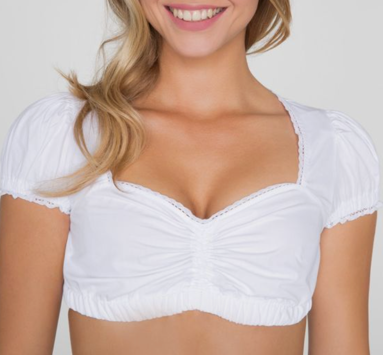 Damen Dirndl 3-teilig Mit Schürze Und Bluse