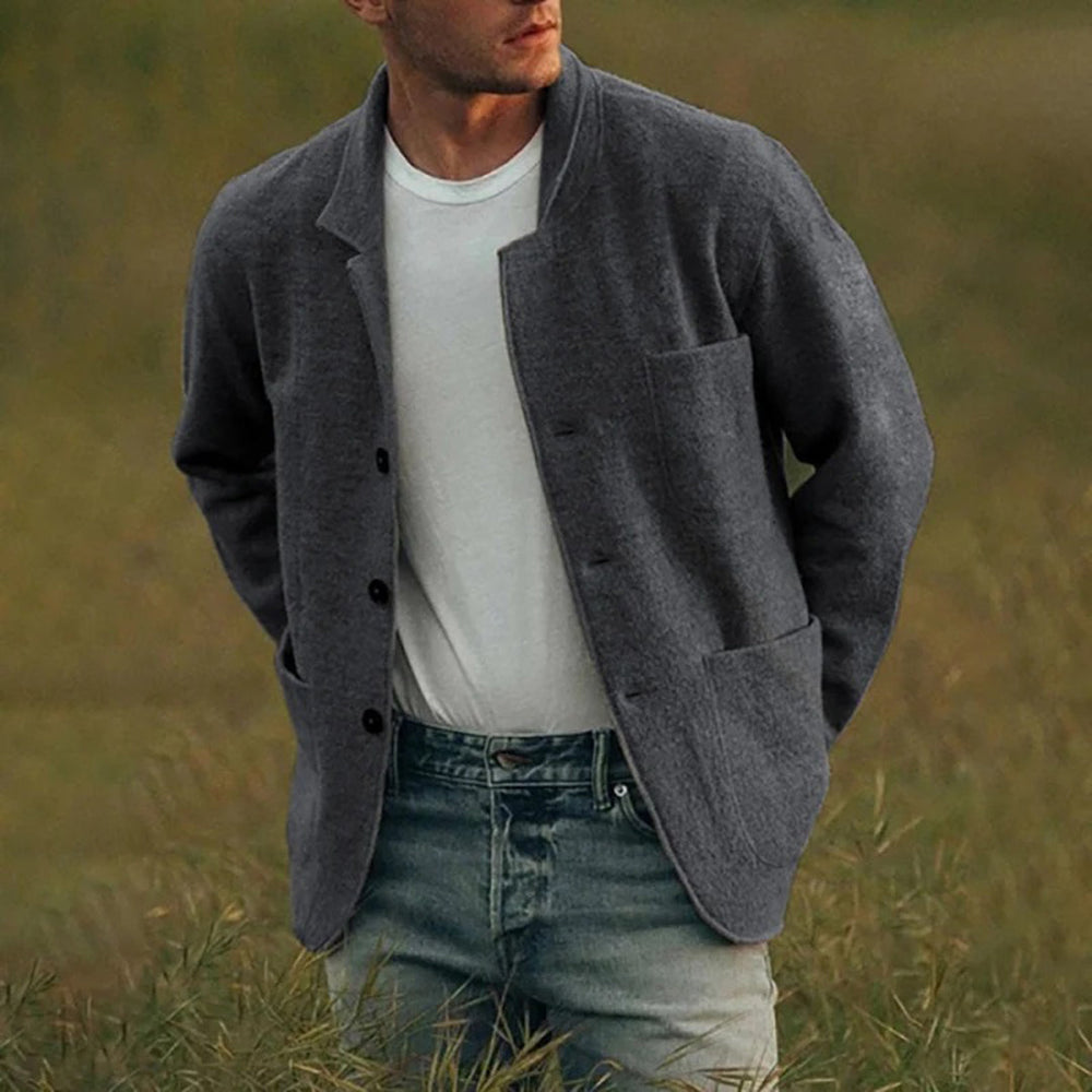 Herren Übergangsjacke Mit Mehreren Taschen