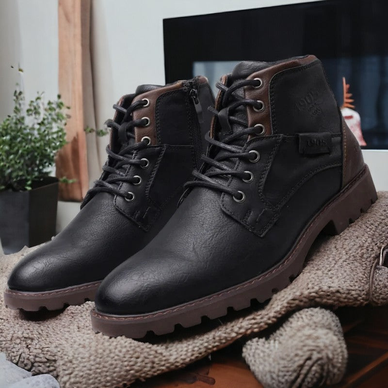 Herren Stiefeletten Aus Leder Mit Klassischem Design