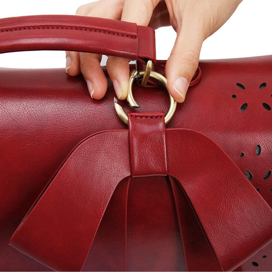 Elegante Schleifen Handtasche mit Blumendetail für Damen