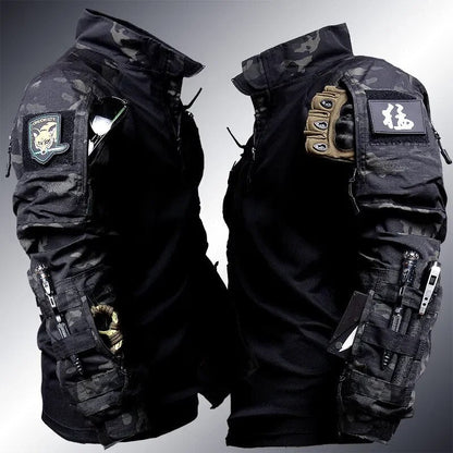 Herren Taktik Set Mit Combat Longsleeve Und Cargo Hose