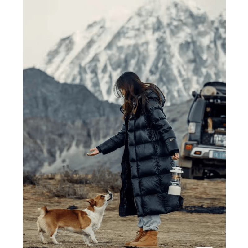 Damen Daunen Winterjacke Mit Klassischem Design