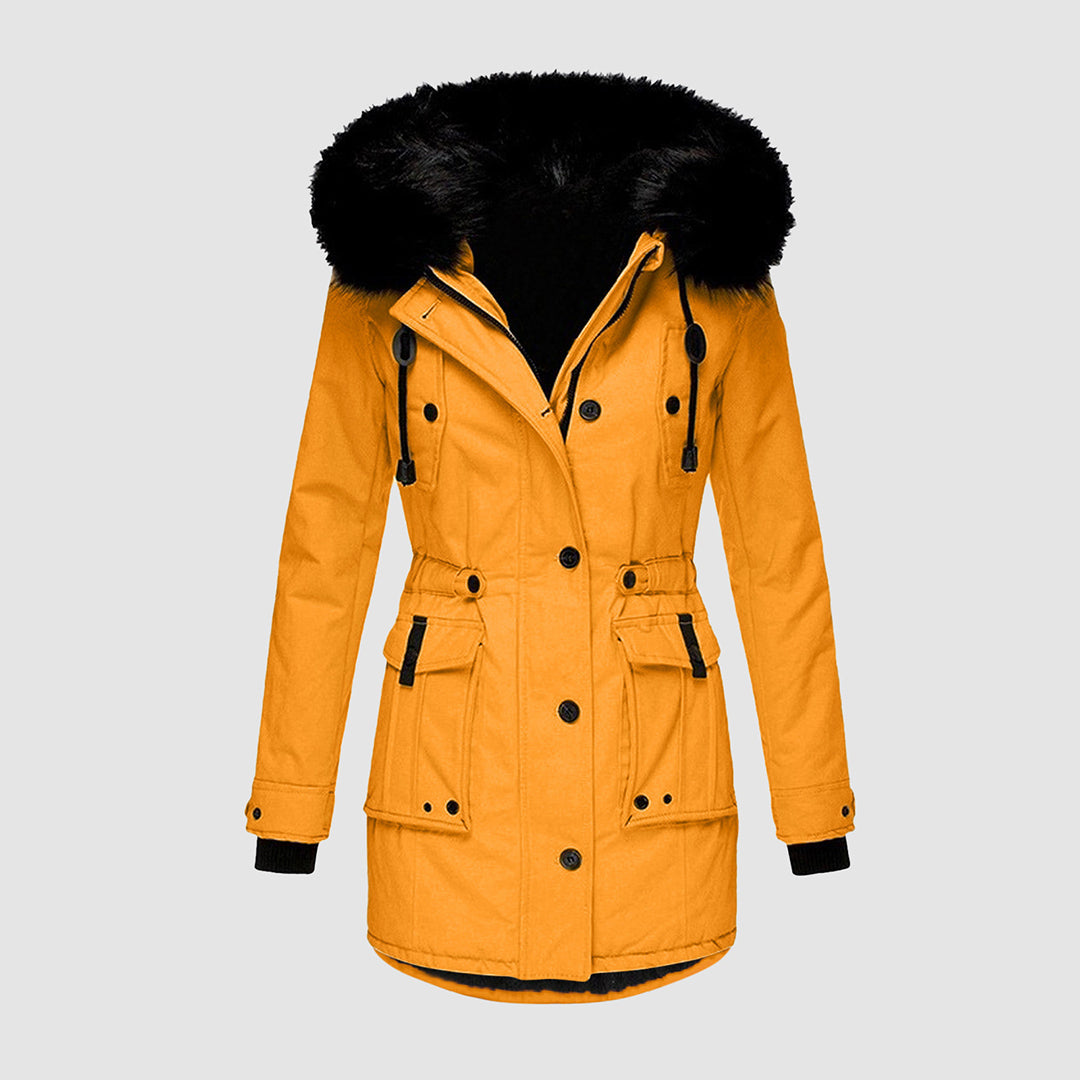Damen Winterjacke Mit Fleecefutter Und Kapuze