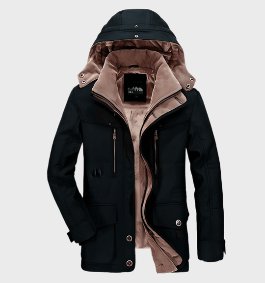 Herren Winterjacke Mit Kapuze Für Kalte Tage