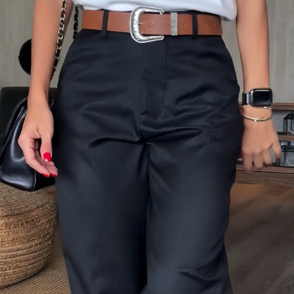 Damen Gestreifte Elegante Anzughose