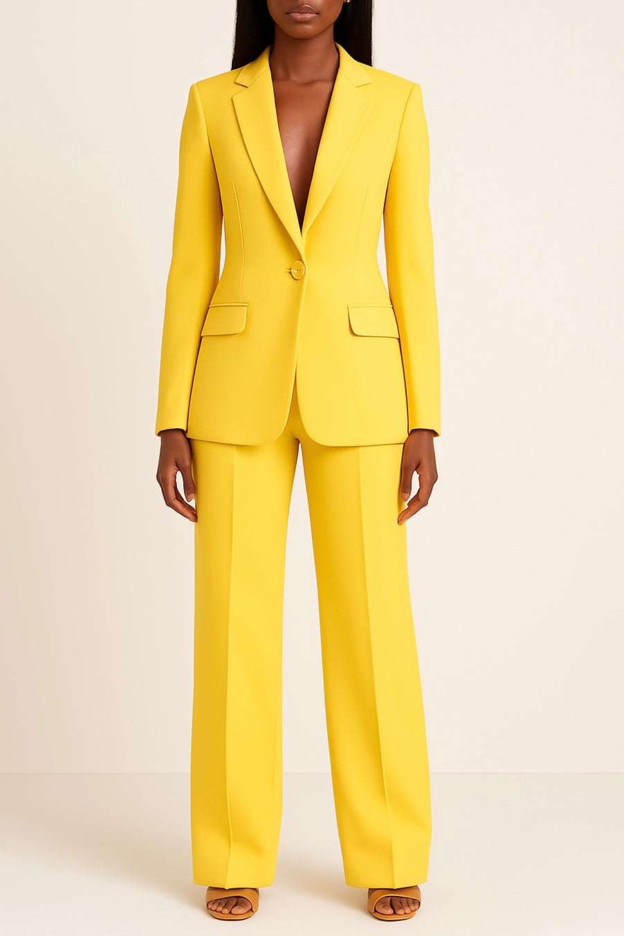 Damen Blazer Hosen Set Mit Klassischem Design