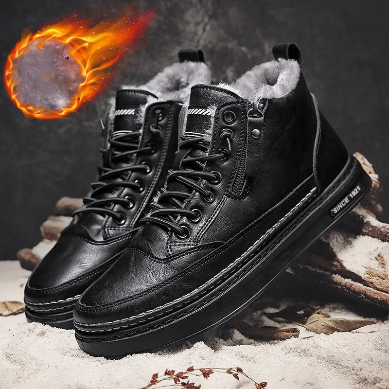 Herren Winterstiefel Mit Fleecefutter Und Rutschfester Sohle