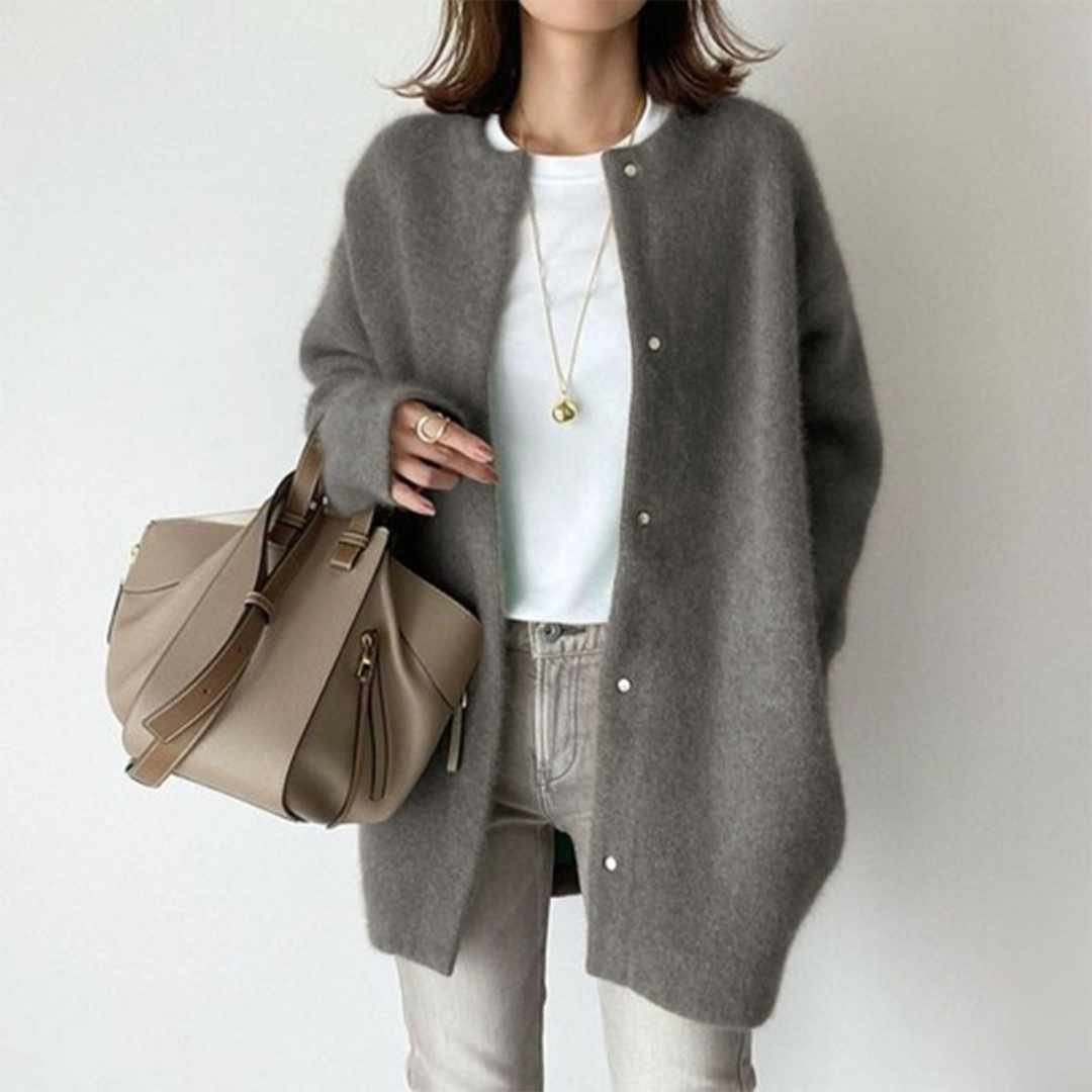Damen Strickjacke Mit Raffiniertem Design