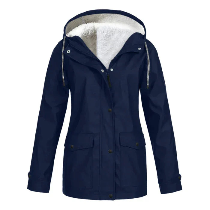 Regenjacke mit Teddyfutter