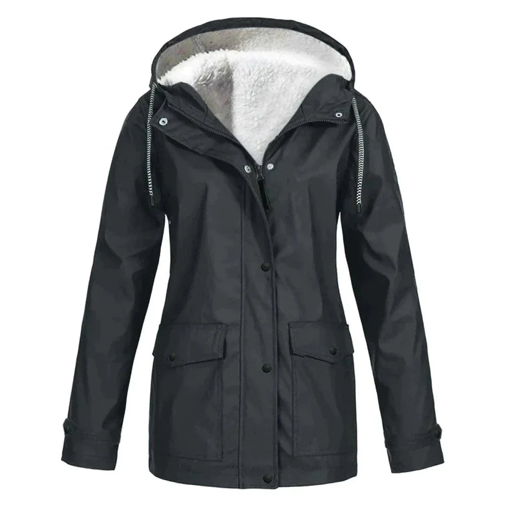 Regenjacke mit Teddyfutter