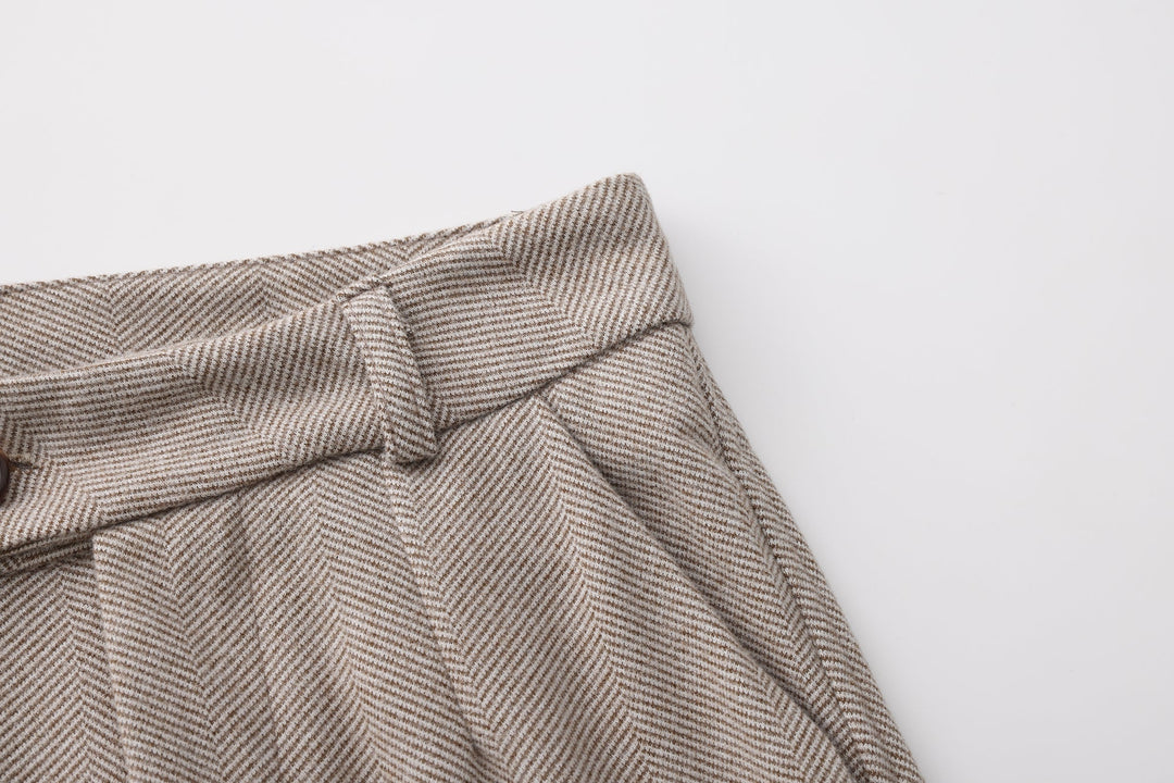 Herren Herringbone Stoffhose