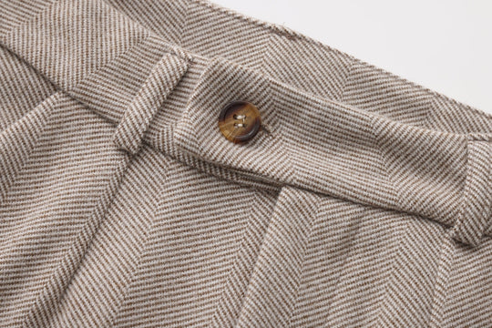Herren Herringbone Stoffhose